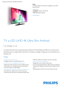 Product Leaflet: TV UHD 4K Android™ Ultra Slim