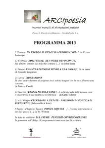 programma 2013 – 3 poesia