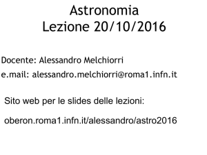 Astronomia Lezione 20/10/2016