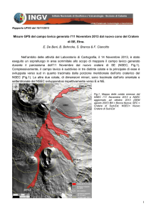 Misure GPS del campo lavico generato il 11 Novembre 2013 dal
