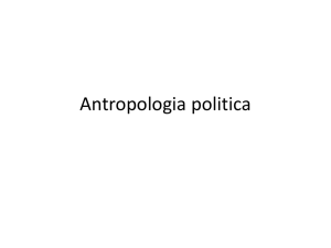 Antropologia politica - Dipartimento di Sociologia e Ricerca Sociale