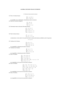 Sistemi di equazioni lineari, indipendenza lineare, determinanti e
