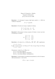 Esame di Geometria e Algebra Ingegneria Informatica