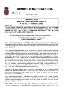 Determina n. 40-2015 - Comune di Bardonecchia