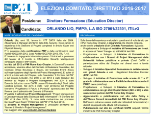 Diapositiva 1 - PMI Central Italy Chapter