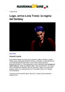 Lugo, arriva Licia Troisi: la regina del fantasy