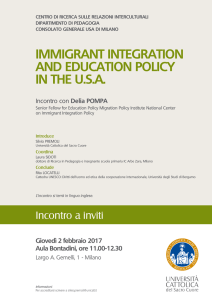 IMMIGRANT INTEGRATION AND EDUCATION POLICY IN THE U.S.A.