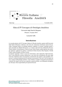 Gita al IV Convegno di Ontologia Analitica