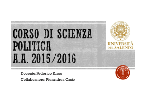 scienza politica - Università del Salento