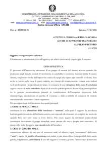 Informativa crisi epilettica - Istituto Comprensivo Salerno V Ogliara