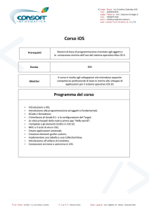 Corso iOS - Consoft Informatica