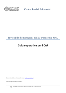 Guida operativa per i CAF - Centro Servizi Informatici