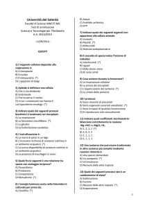 Test aa 2014-2015 - Facolta di Scienze MM.FF.NN.