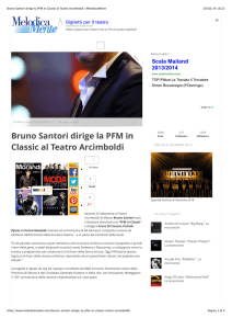 Bruno Santori dirige la PFM in Classic al Teatro