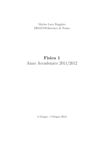 Fisica 1 Anno Accademico 2011/2012