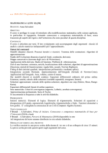 MATEMATICA 1 - Università degli Studi di Perugia