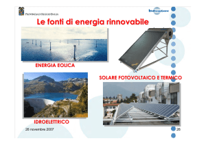 Le fonti di energia rinnovabile