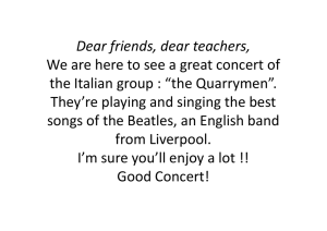 Dai Beatles ai Quarrymen - icdeamicislaterza.gov.it