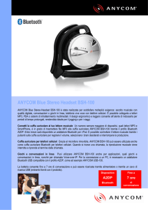 ANYCOM Blue Stereo Headset BSH-100