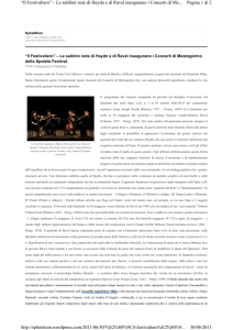 Pagina 1 di 2 “Il Festivaliero” – Le sublimi note di Haydn e di Ravel