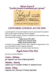 6.5 Concorso Angolo Acuto 2016 - Euclide. Giornale di matematica