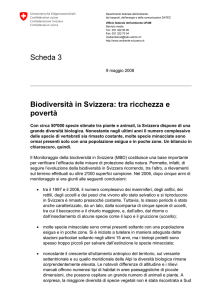 Scheda 3 Biodiversità in Svizzera: tra ricchezza e povertà