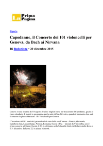 Capodanno, il Concerto dei 101 violoncelli per Genova, da Bach ai
