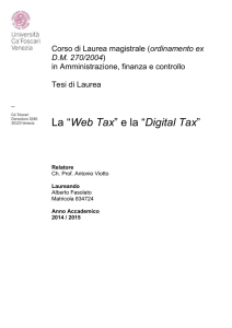 La “Web Tax” e la “Digital Tax”