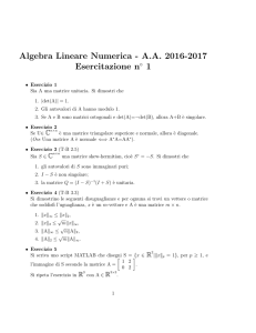 Algebra Lineare Numerica - A.A. 2016