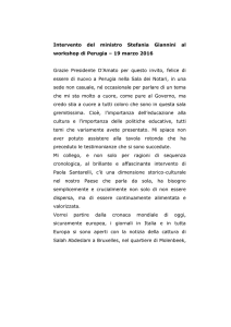 Workshop Perugia 2016, l`intervento del Ministro Stefania Giannini