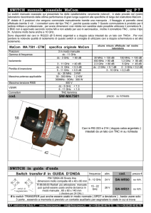 SWITCH manuale coassiale MaCom pag P 7 SWITCH in guida d
