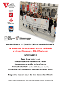 Mercoledì 8 marzo 2017 - Istituto Storico della Resistenza in Toscana