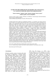 il declino dei soprassuoli di querce nel sud italia: il caso di studio del