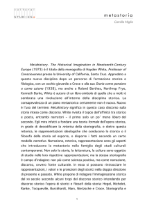 Camilla Miglio Metahistory. The Historical Imagination in Nineteenth