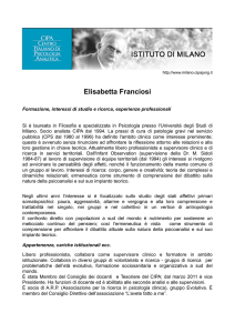 Elisabetta Franciosi - Centro Italiano di Psicologia Analitica