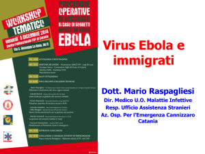 Virus Ebola e immigrati - Attività e manifestazioni svolte presso il