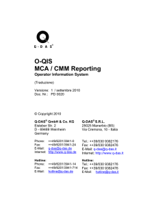 O-QIS MCA / CMM Reporting - Q-DAS