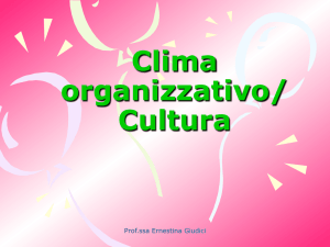 Clima organizzativo/ Cultura