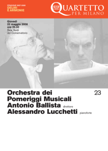 Orchestra dei Pomeriggi Musicali Antonio Ballista direttore