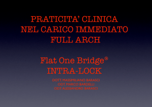 PRATICITA` CLINICA NEL CARICO IMMEDIATO FULL ARCH Flat