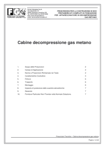 Cabine decompressione gas metano