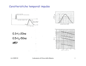 Caratteristiche temporali impulso 0.30.5<t <50ns MCP