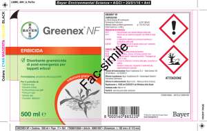 Etichetta Greenex NF