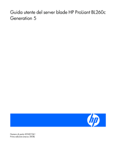 Guida utente del server blade HP ProLiant BL260c Generation 5