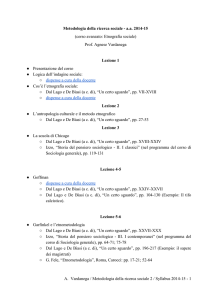 Metodologia della ricerca socialeанаa.a. 201415 (corso avanzato