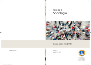 Guida della Facoltà di Sociologia - Università Cattolica del Sacro