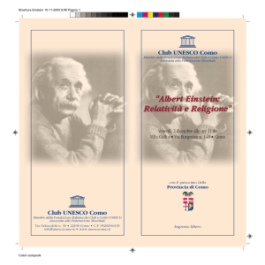 Brochure Einstein - Club UNESCO COMO