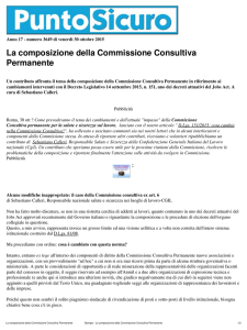 La composizione della Commissione Consultiva