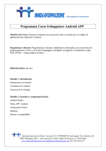 Programma Corso Sviluppatore Android APP