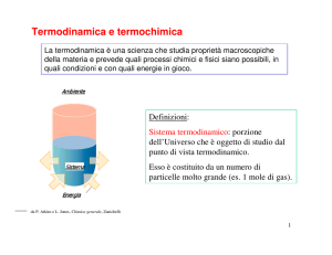 Termodinamica e termochimica